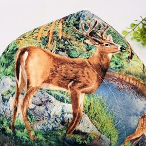 Microwave Soup Bowl Cozy Holder, Reversible Bowl Cozy Woodland Deer Print